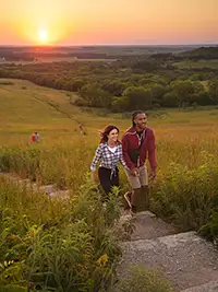 Couple of people hiking